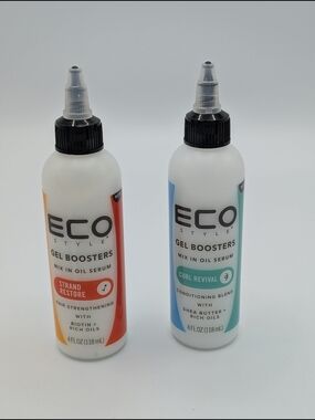 ECO Style Gel Boosters - Strand Restore & Curl Revival Serum Dry Hair Set Of 2
